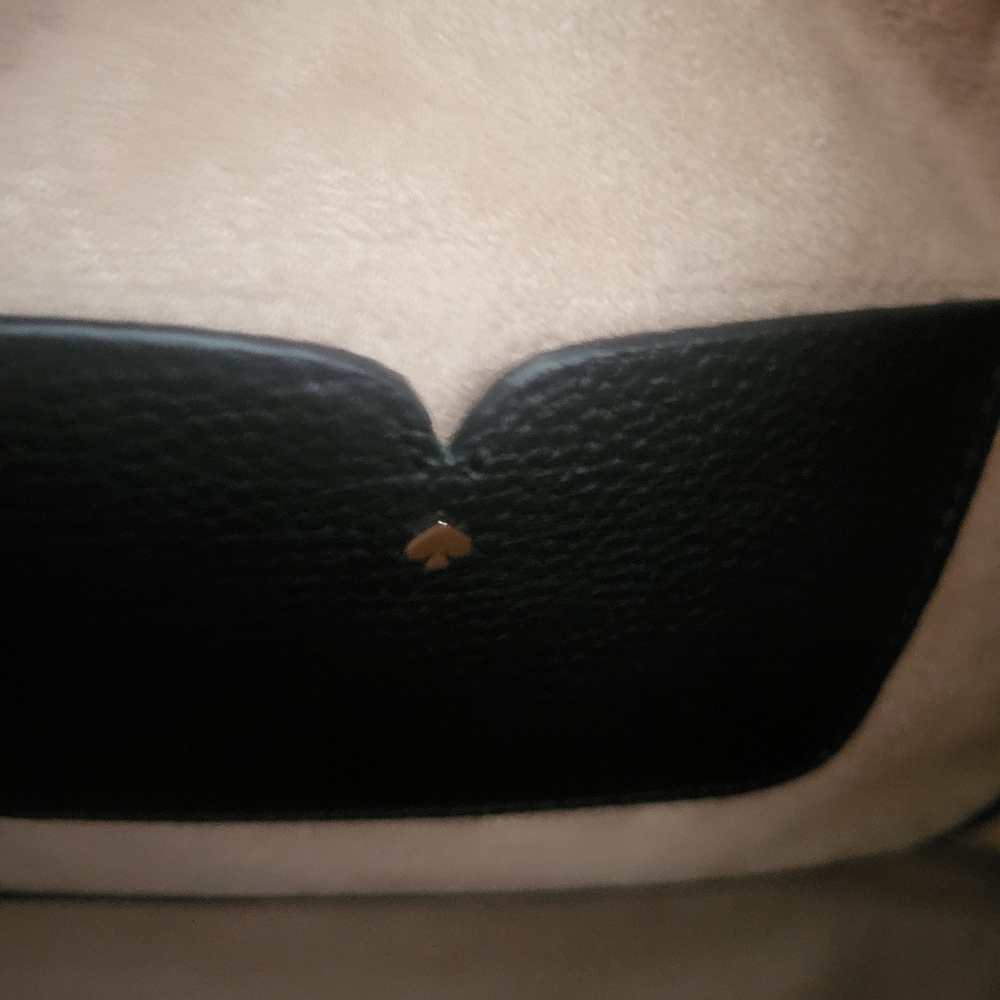 Kate Spade Black Soft Pebbled Leather Handbag Made In Spain - Picture 4 of 10